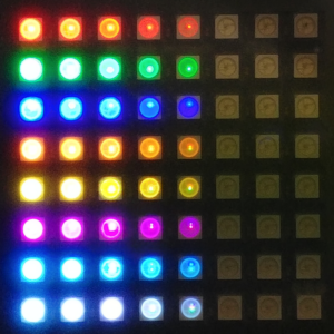 Color palette on a 8x8 WS2812B panel